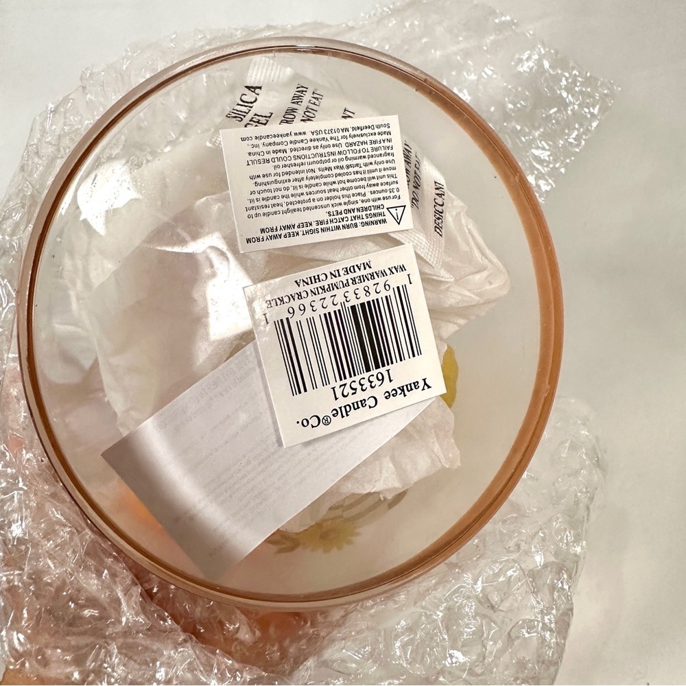 Yankee Candle Pumpkin Frosted Glass Tea-Light Wax Warmer Cottagecore Fall - Picture 4 of 8